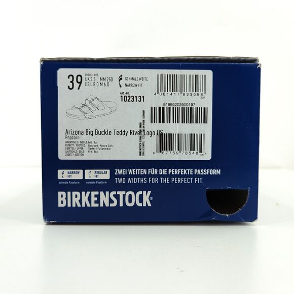 Birkenstock EU 39 L 8 M 6 NARROW Arizona Big Buckle Teddy Sandals Popcorn Yellow main image 11